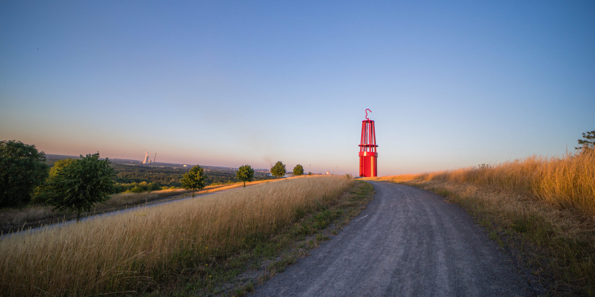 Das Bild zeigt das Geleucht auf der Halde Rheinpreußen