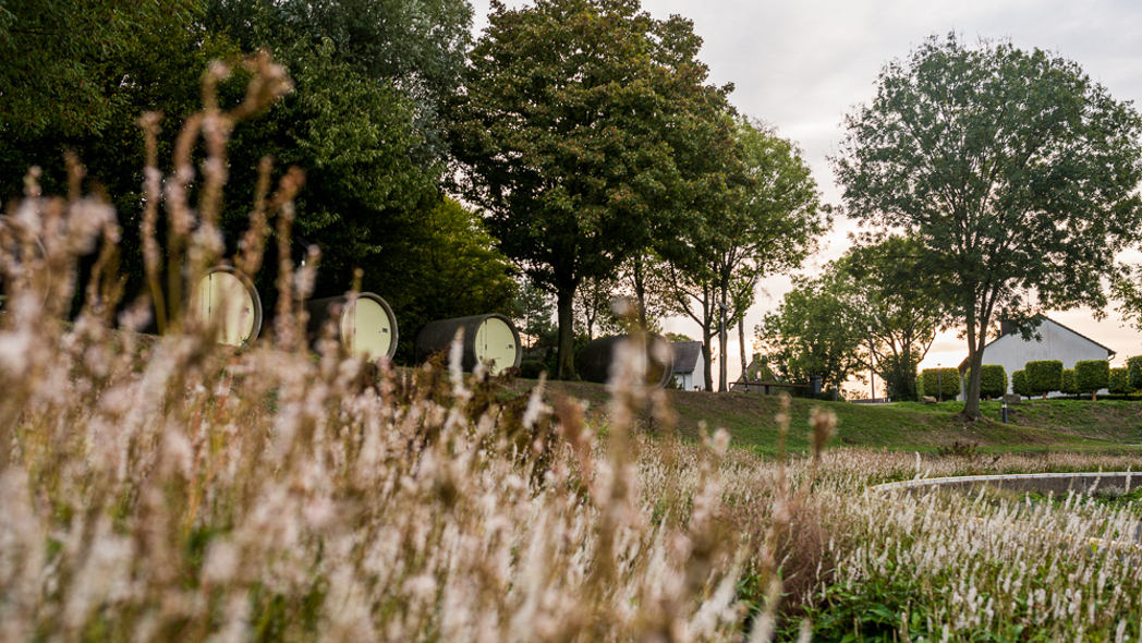 Das Foto zeigt das Röhrenhotel parkhotel im Bernepark in Bottrop