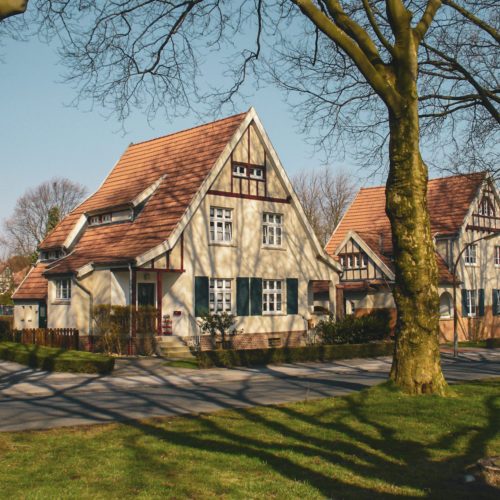 Das Foto zeigt die Zechensiedlung Teutoburgia in Herne