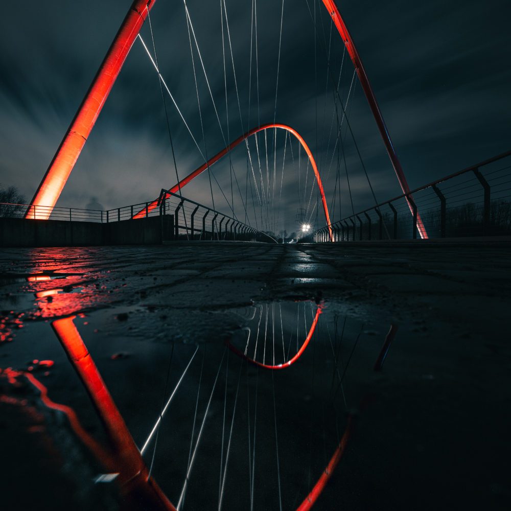 Das Bild zeigt die Brücke im Nordsternpark