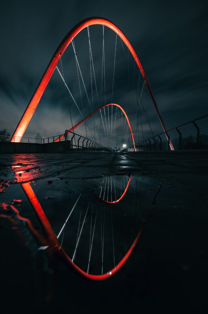 Das Bild zeigt die Brücke im Nordsternpark