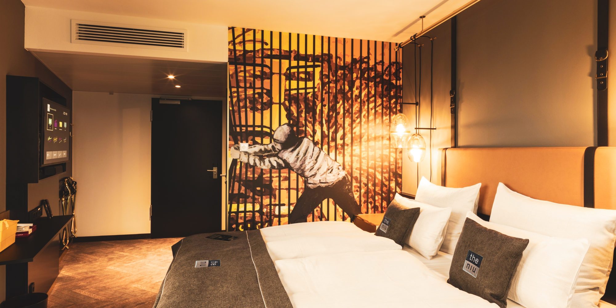 Das Foto zeigt ein Townster Zimmer im the niu Cobbles Hotel in Essen