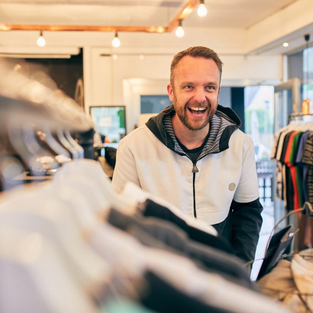 Das Foto zeigt Matthias Bohm, Gründer des Modelabels Grubenhelden in Gladbeck