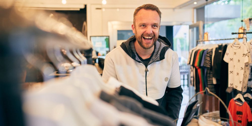 Das Foto zeigt Matthias Bohm, Gründer des Modelabels Grubenhelden in Gladbeck