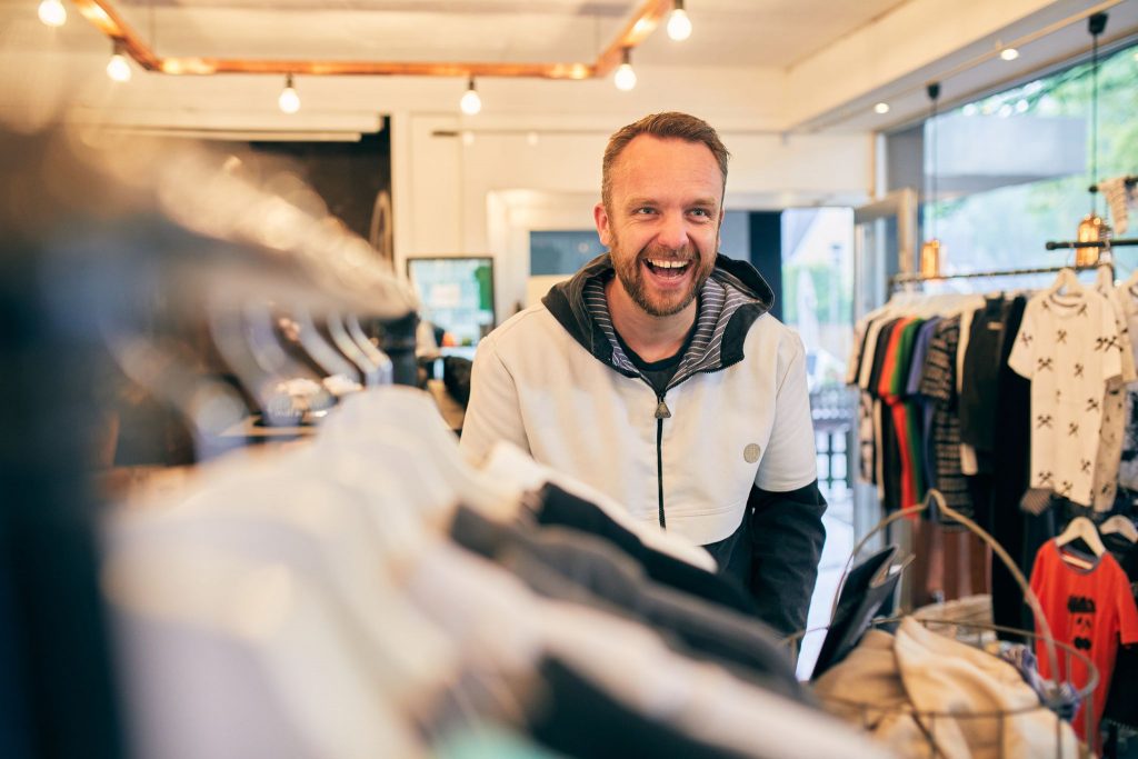 Das Foto zeigt Matthias Bohm, Gründer des Modelabels Grubenhelden in Gladbeck