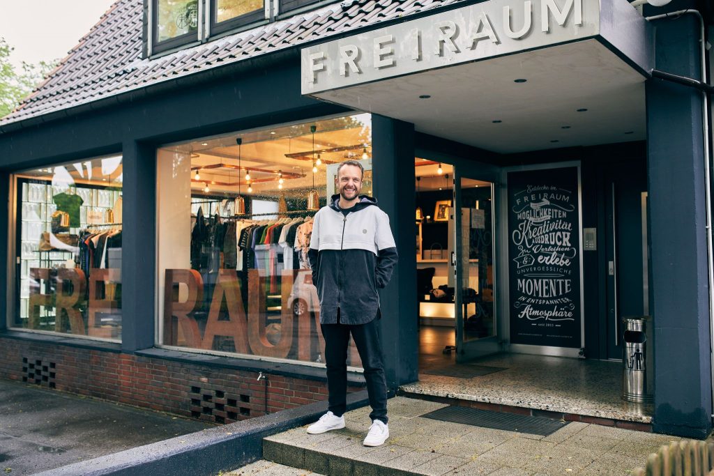 Das Foto zeigt Matthias Bohm, Gründer des Modelabels Grubenhelden in Gladbeck