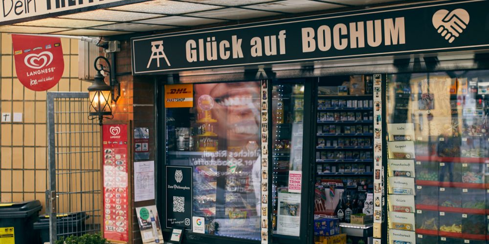 Das Bild zeigt den Kiosk zum Philosophen in Bochum Ehrenfeld